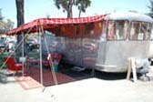 Picture of Vintage 1948 Spartan Manor Trailer Showing Classic Wrap Around Windows